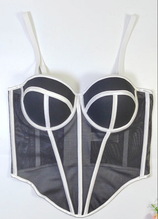 Judie corset white strap